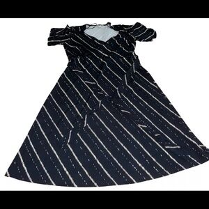 H&M Cap Sleeve Dress - Large- Navy Blue